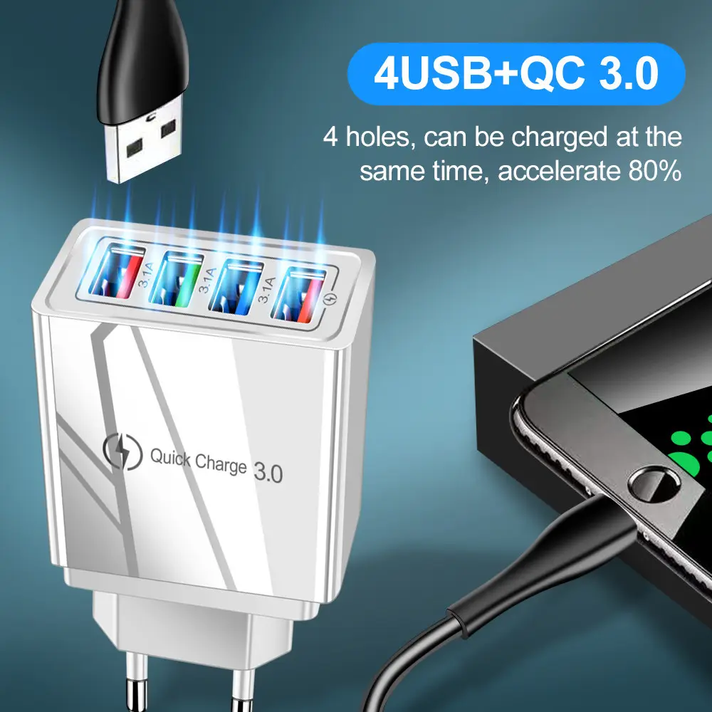 Luminous Color Mobile Phone Charging Head Intelligent