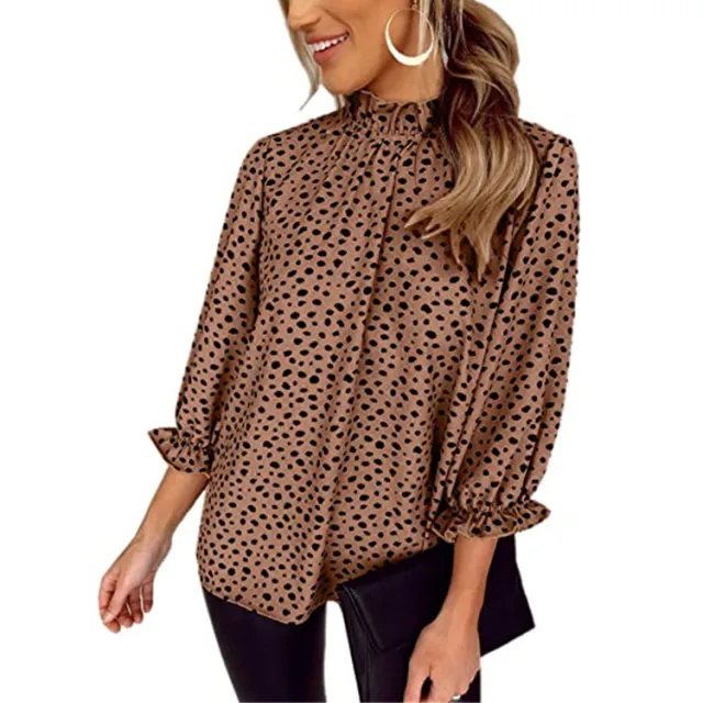 Women Top Casual Floral Print Long Sleeve Pleated Loose Little girl Style Clothes Shirt Maroon - Shop at LoveMi