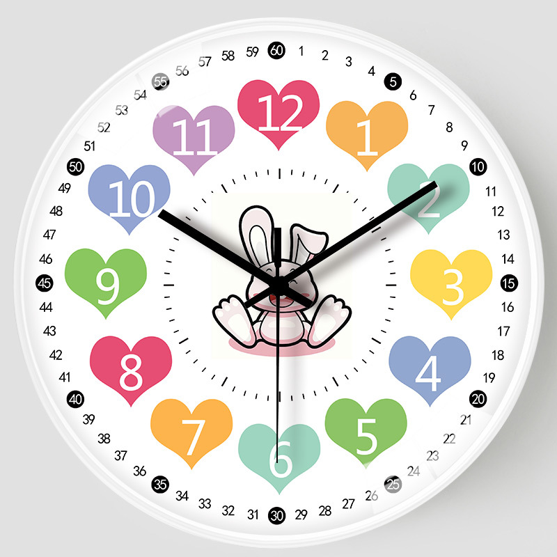 Early Education Wall Clock Children's Room Creative Digital Enlightenment
