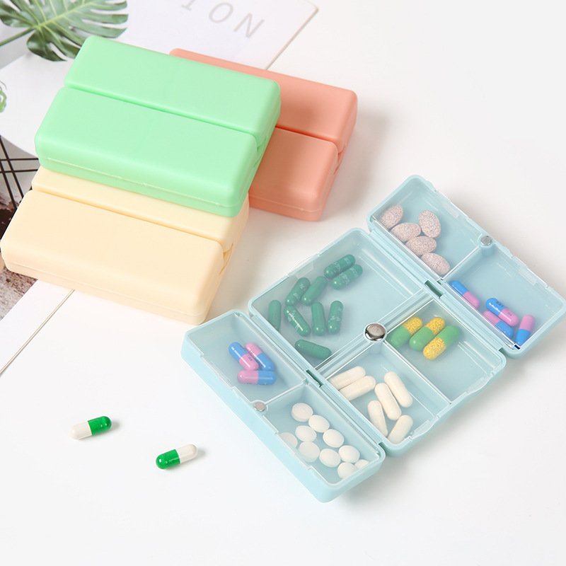 Portable Dispensing Pp Magnetic Flip Storage Mini Seal 7-grid Pill Box For Seven Days A Week - Image 3