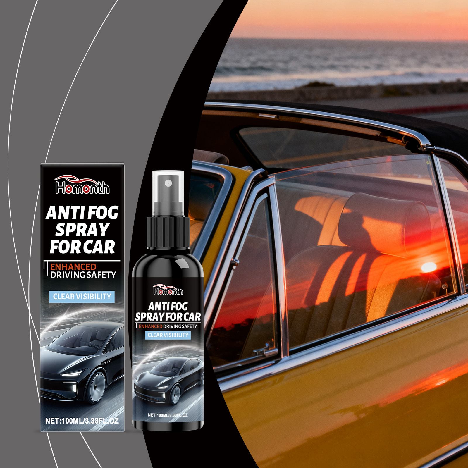Car Anti-fog Spray For Cleaning Car Windows And Rearview Mirrors