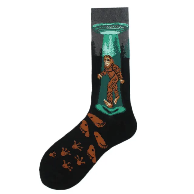 Men's Mid calf Cotton Socks Jacquard Couple Sex Socks 39Style - Shop at LoveMi