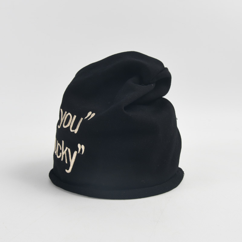 Stylish Oversized Beanie With Chic Letter Embroidery - Women's Clothing