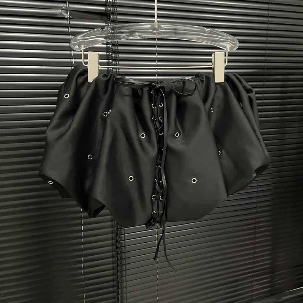 Minority Fashion Puff Short Skirt - Black