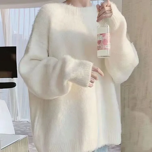 Lazy And Gentle Japanese style Knit Base Layer For Outerwear Beige - Shop at LoveMi