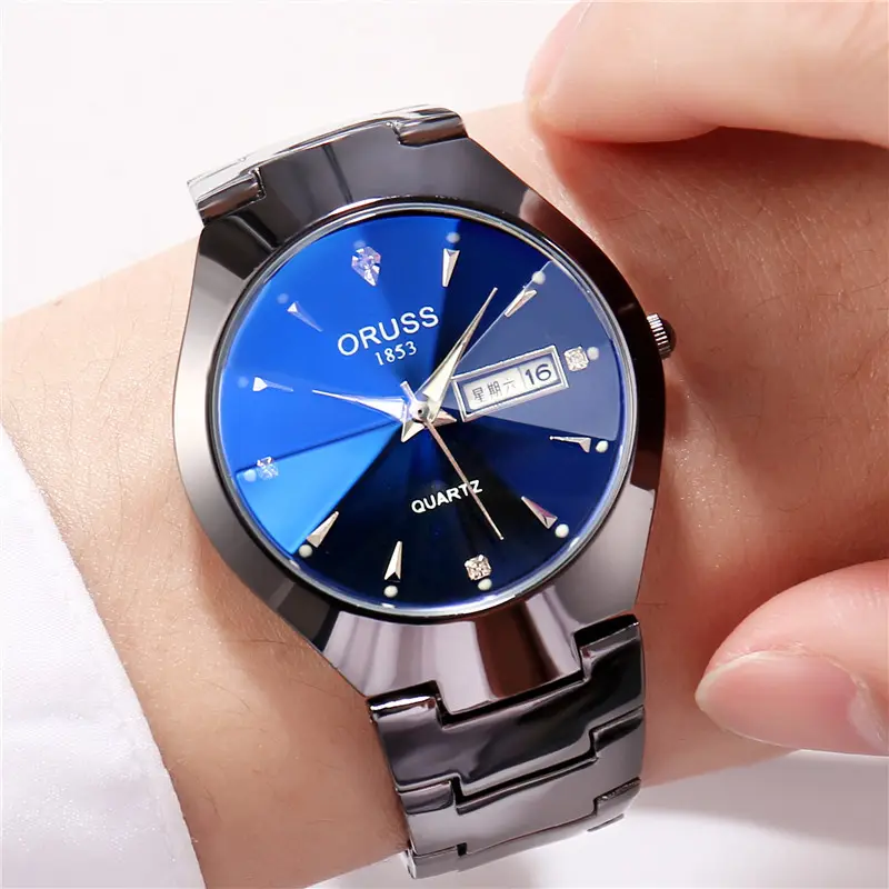 Tungsten Steel Color Waterproof Fashion Student Couple