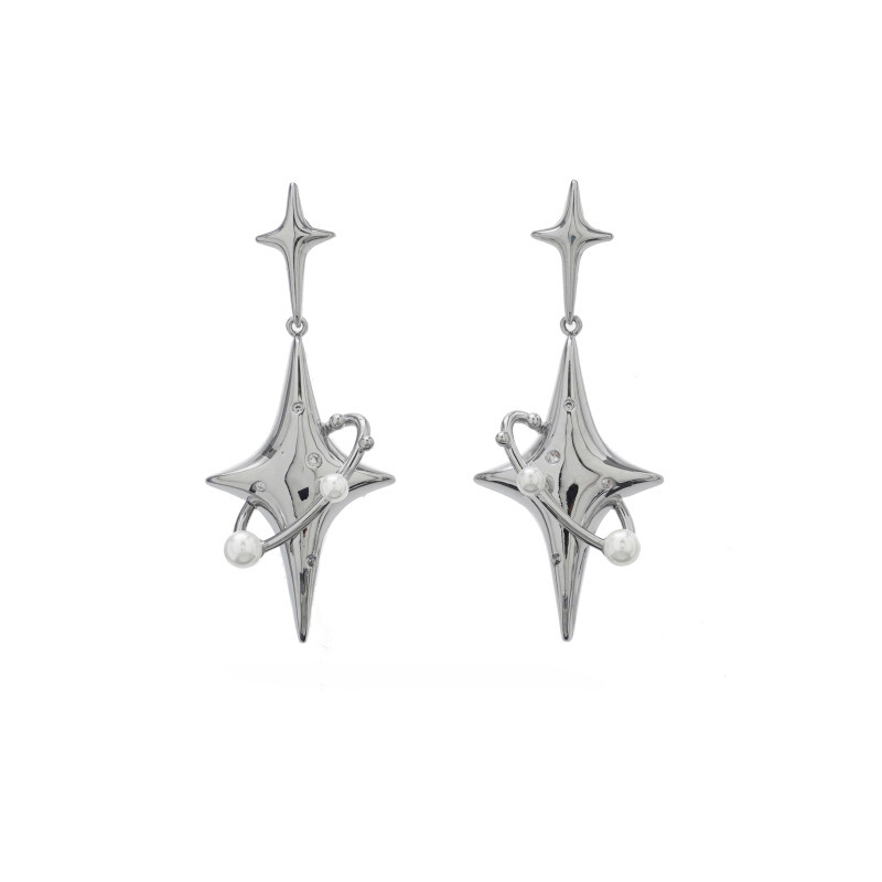 Star Ear Studs Women's Simple Four Eight-pointed Stars Earrings
