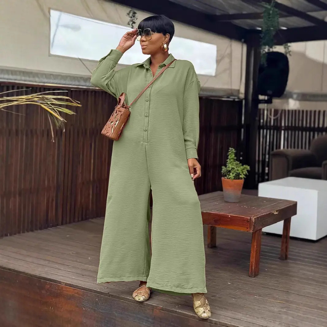 Casual Loose Round Neck Long Sleeve Wide