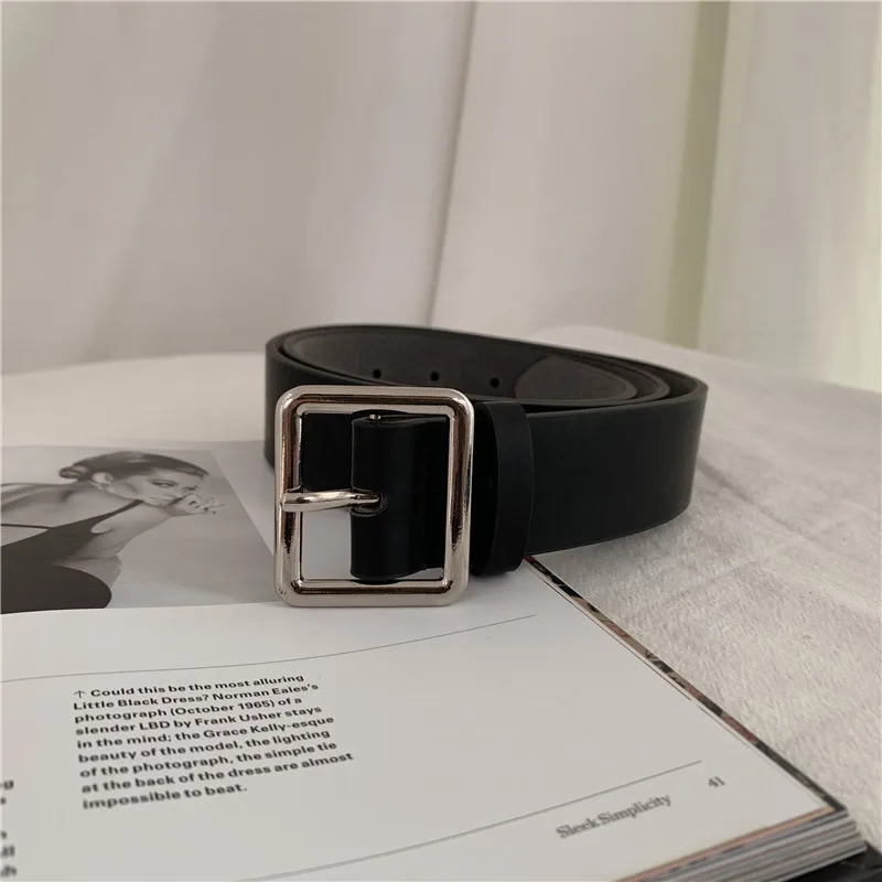 Title 12, New style ladies belt with square buckle studen...