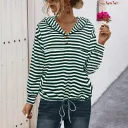 Green & White Stripes