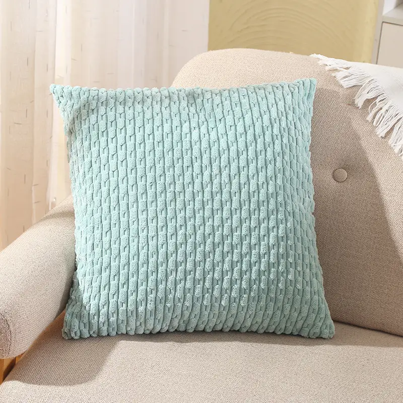 Corduroy Pillowcase Living Room Seat Backrest Pillow Cover