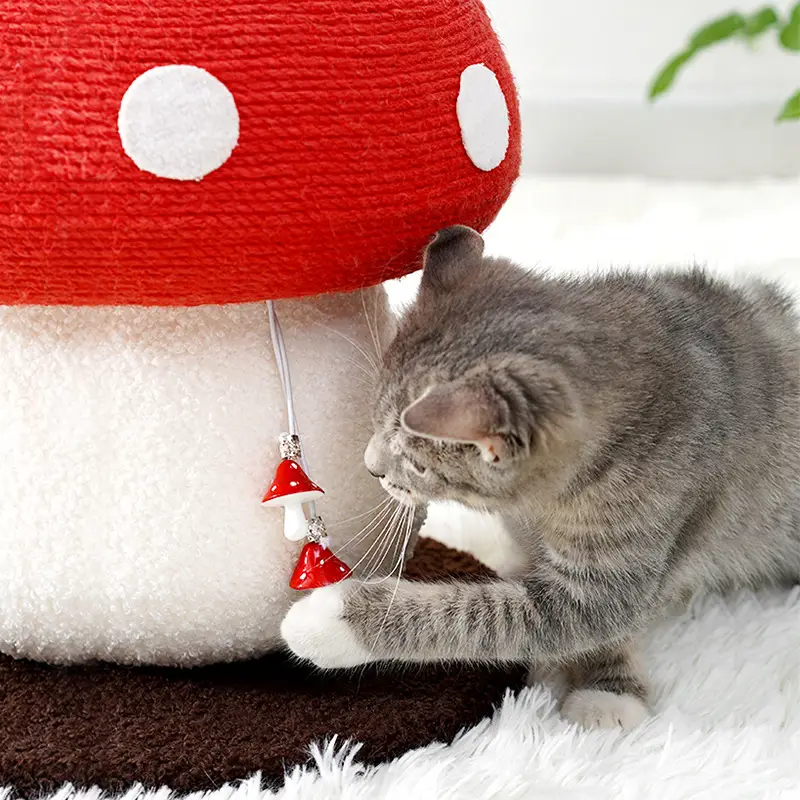 Cat Scratch Board Mushroom Red Umbrella Scratching Board Cat Toy