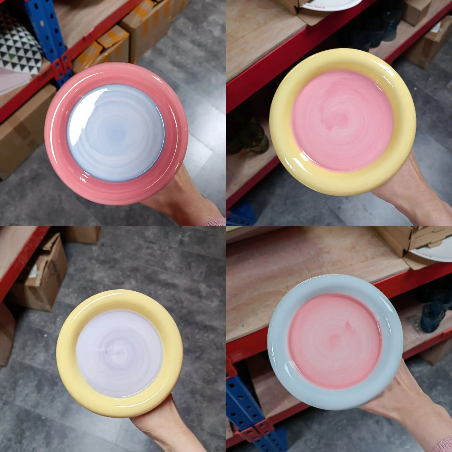 Style Cream Hand-painted Chubby Cute Ceramic Breakfast Dessert Plate Meals
