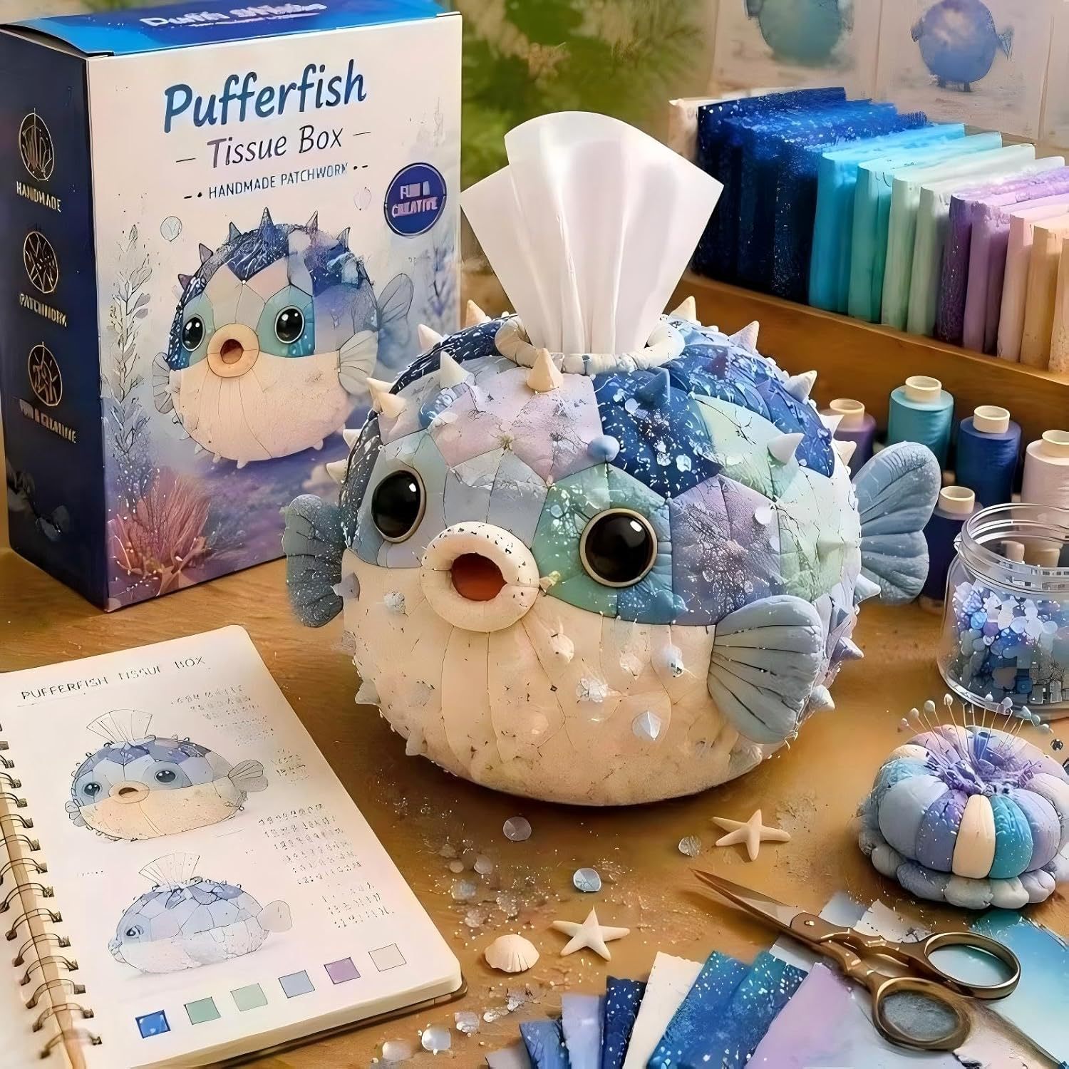 DIY Patchwork Animal-Shaped Tissue Box
