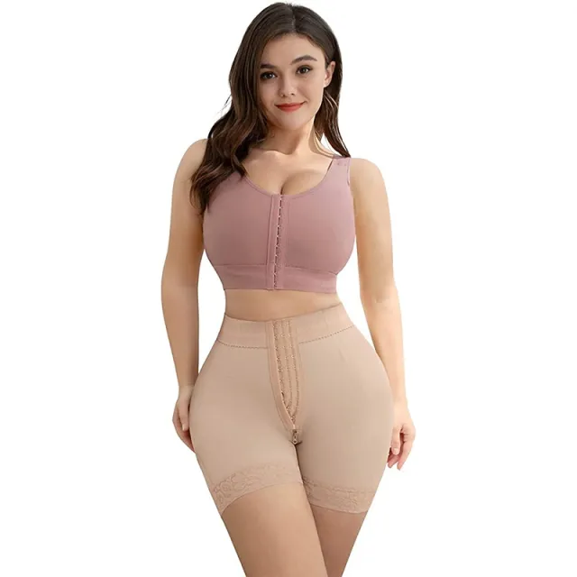 New Hip Slimming Clothes Abdominal Pants Zipper Hip Lifting 0728 Skin Color - Shop at LoveMi