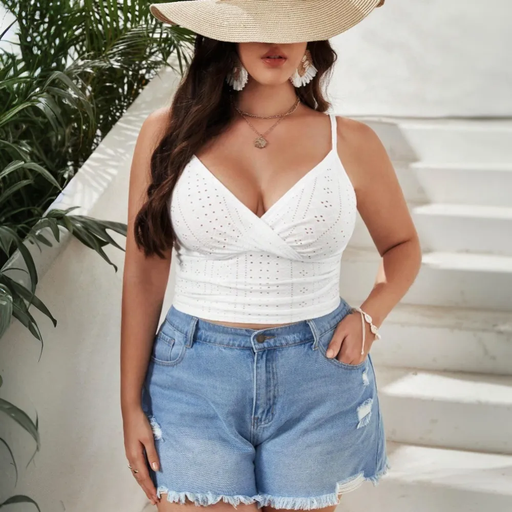 Women's Sexy Elegant Short Slim Strap Top - White