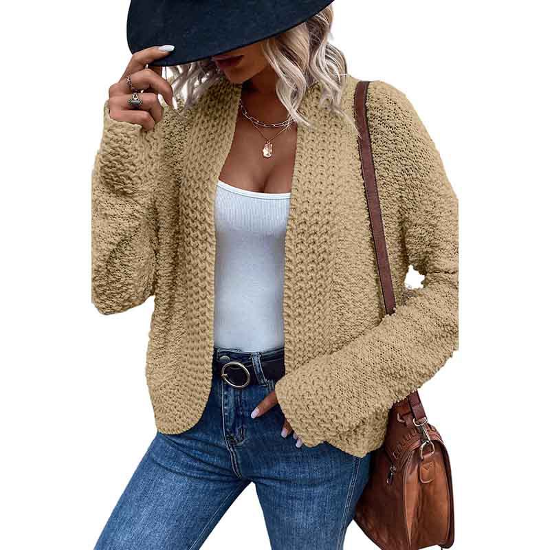 Simple Solid Color Outerwear Knitwear For Women Lc271978 P16 Xxl - Shop at LoveMi