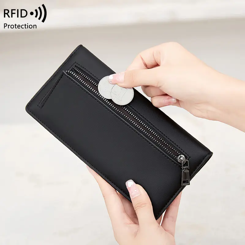 RFID Anti-Theft Wallet PU Simple Portable