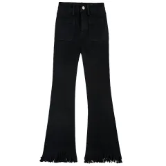 Women's Retro High-elastic Skinny Jeans - Black Trousers - View 1