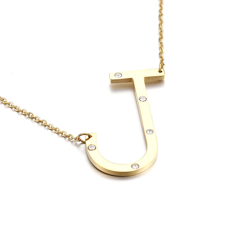 Gold-Tone Letter Necklace, picture 10 of 12