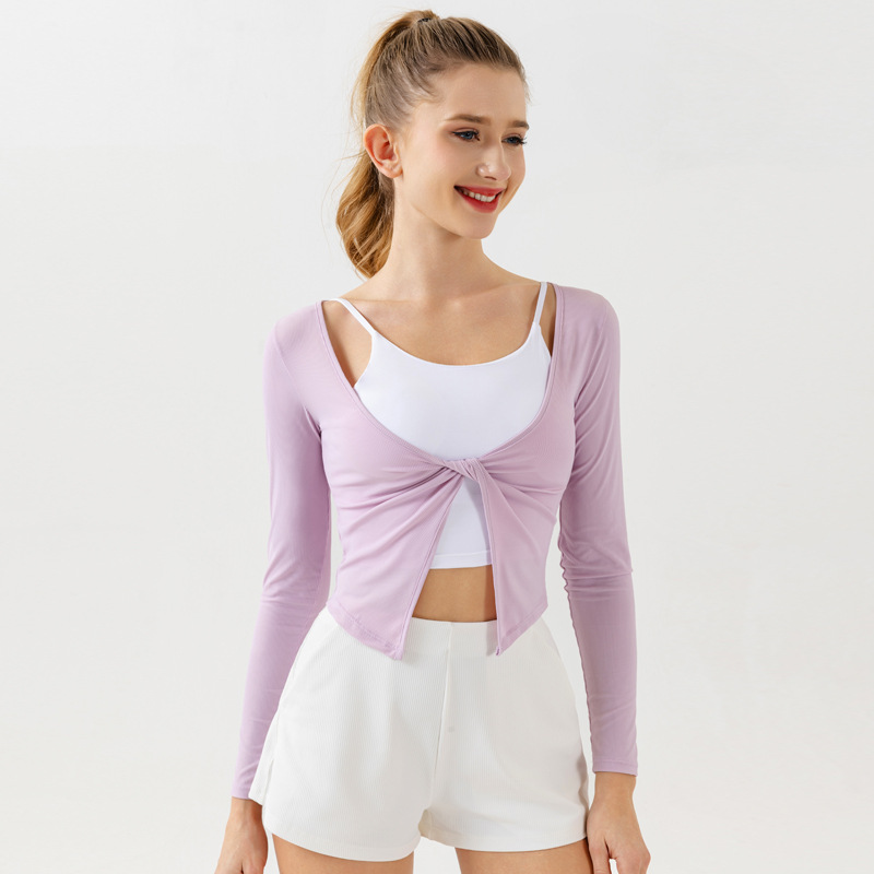 V-neck Knot Eeucc Off Sports Jacket Baita Slimming