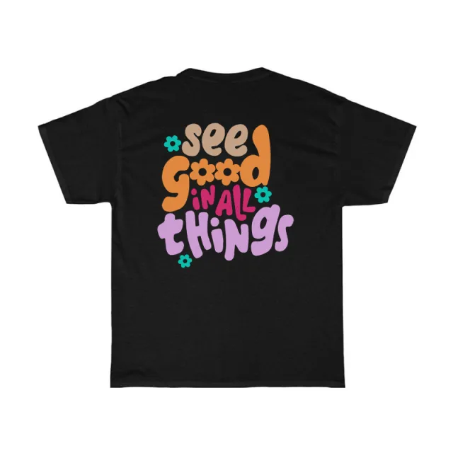 New Spot European And American Printed Round Neck Loose T shirt Short Sleeve Black - Shop at LoveMi