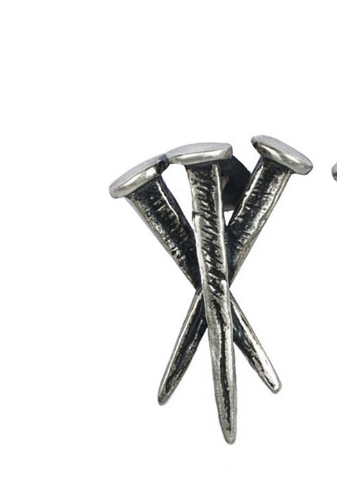 Title 1, S925 Sterling Silver Nail Stud Earrings, elegan...