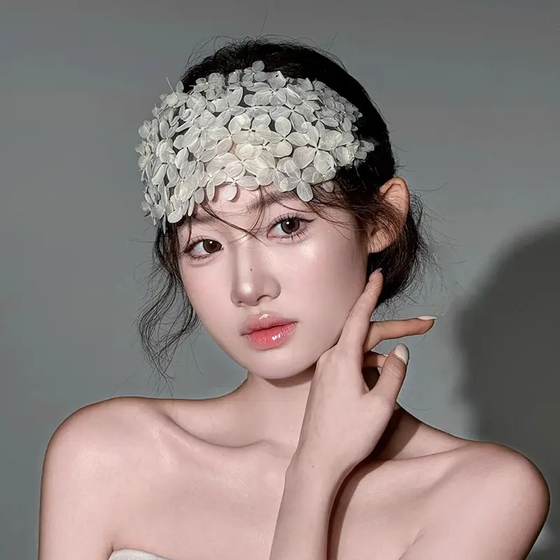 White Half Garland Headband Hair Band Head