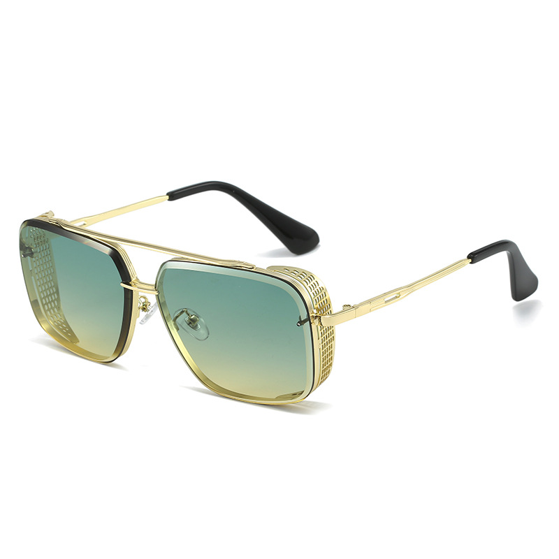 Gradient A Wire Fence Edge Retro Sunglasses - Image 8