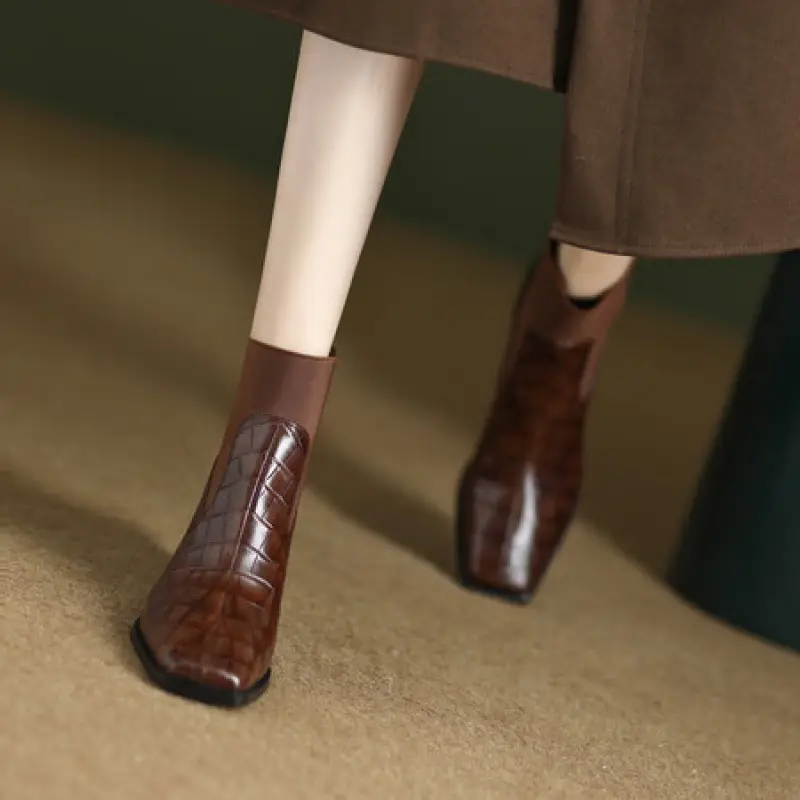 New Autumn Winter Niche Light-luxury Vintage Womens Shoes