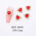 Glass New Year Nail Ornament Red Bow Accessories view 7