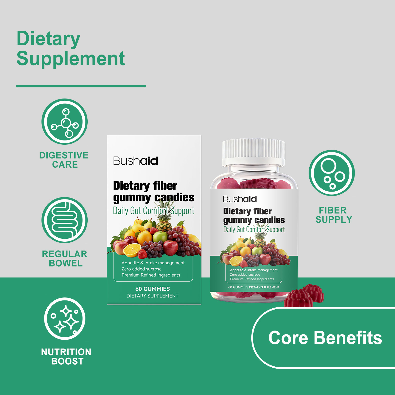 Plant-fiber Fruit-flavored Gummies