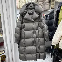 Women's Winter New Simple Fashion Thick Loose Knee-length Coat - Green - View 1