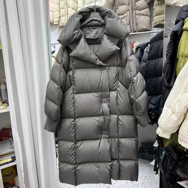 Women's Winter New Simple Fashion Thick Loose Knee length Coat Green - Shop at LoveMi