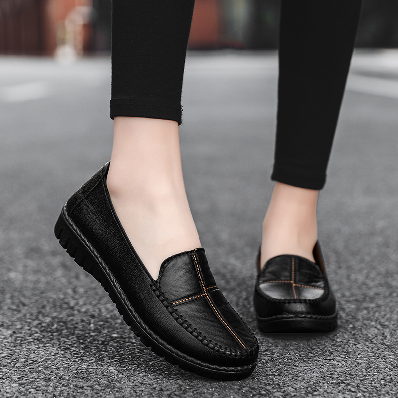 Women's Flat Casual Slip-on Leather Shoes