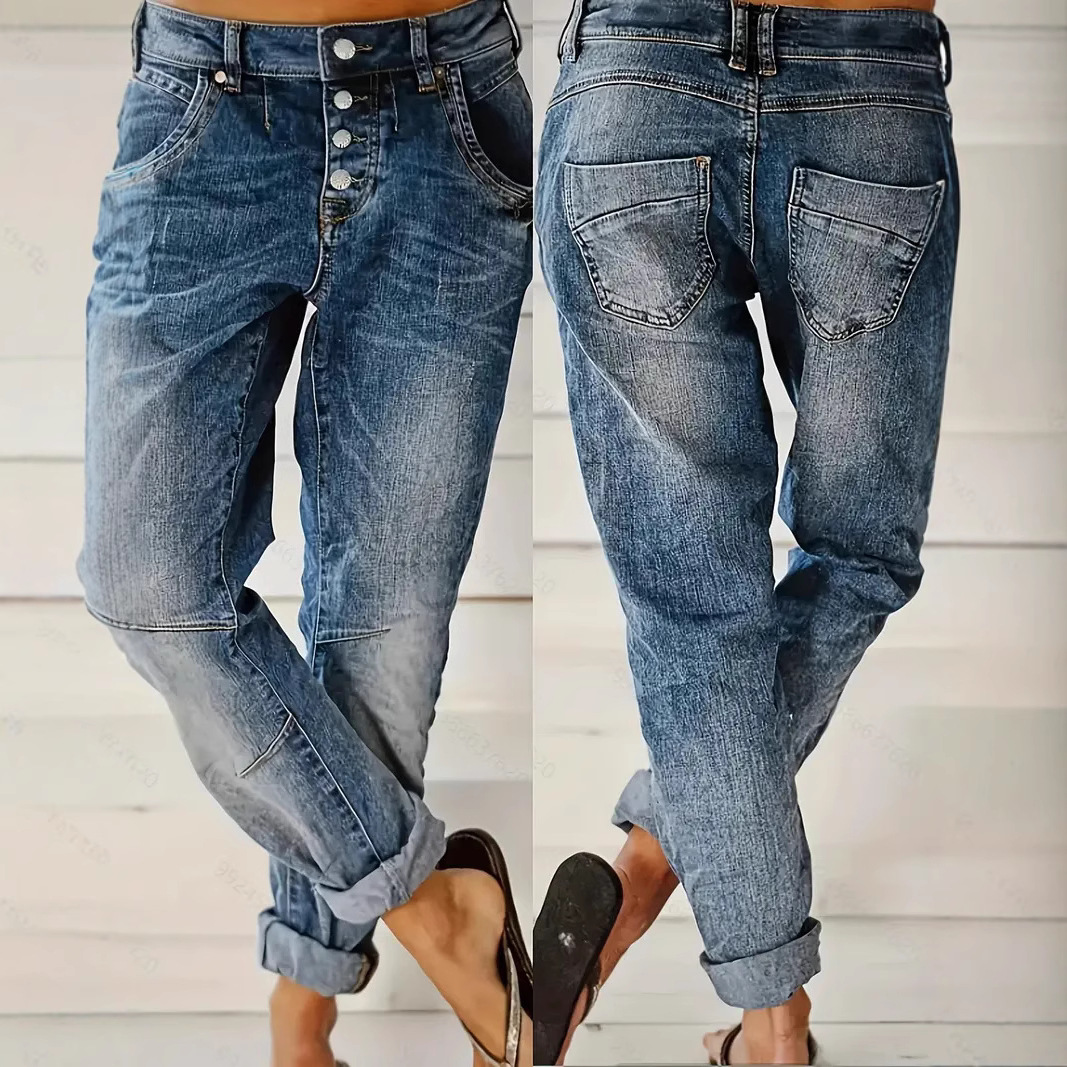 Jeans Relaxed Casual Versatile And Slimming
