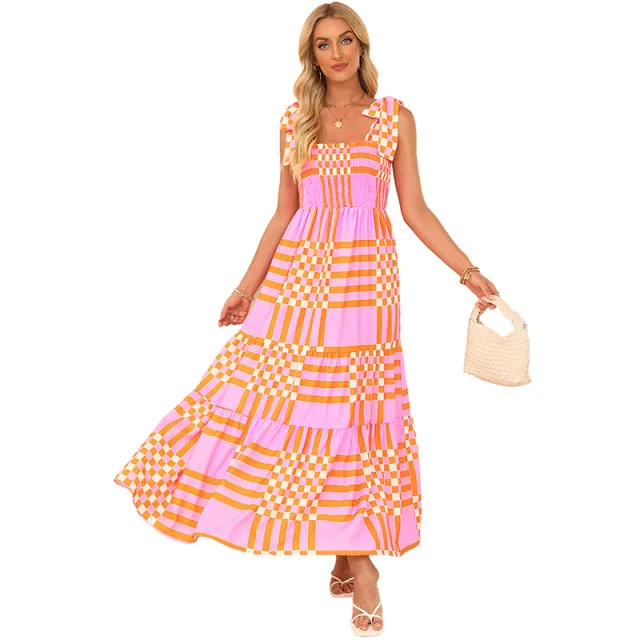 Fashionable All match Lace up Sleeveless Dress Women Lc6120302P1020 - Shop at LoveMi