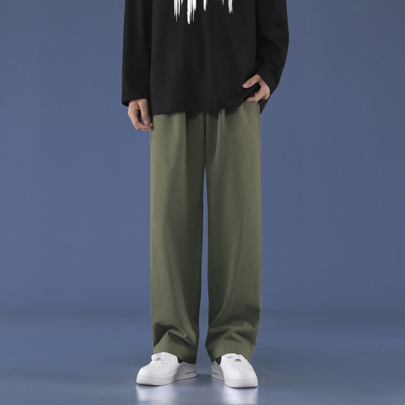 Casual Pants Men's Loose Straight Cotton