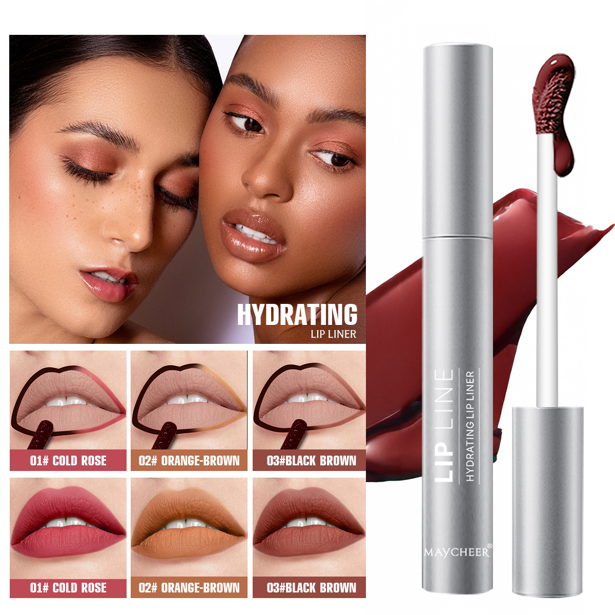 Moisturizing Lip Liner Outline Lip-shaped Water Light Three-dimensional - Image 2