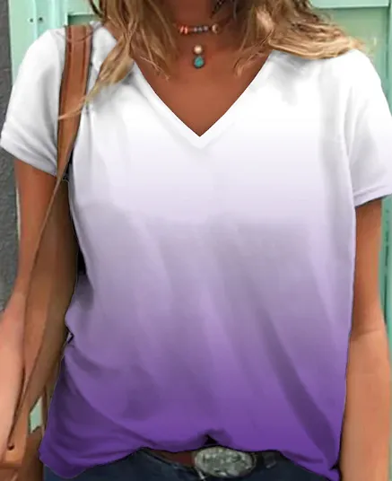 Women's Dotted Prints Short sleeved Casual T shirt Ga7 - Shop at LoveMi