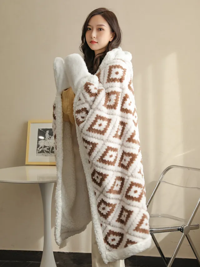 Shawl Wearable Cloak Lazy Blanket Khaki - Shop at LoveMi