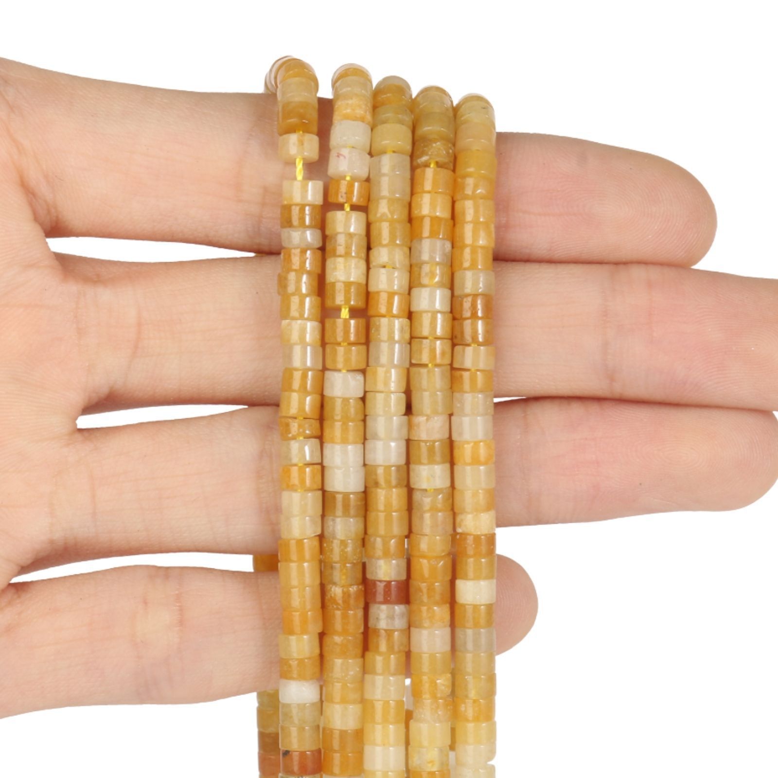 4 2mm Abacus Beads Right Angle Wafer Bracelet String Beads