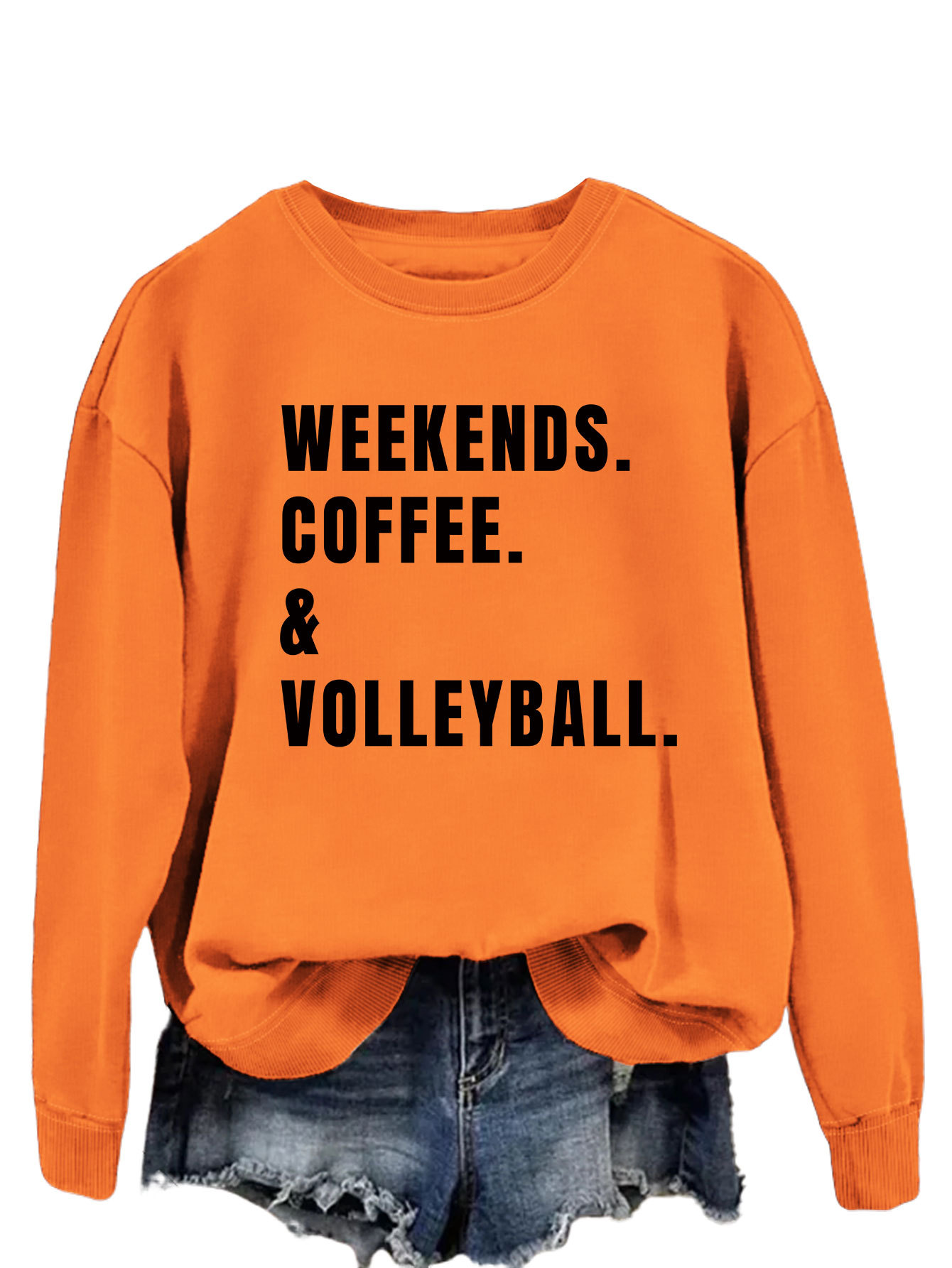 Orange Sweater Black Font