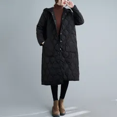 Korean Style Cotton Clothes Loose Slimming Plus Size Women - Black - View 1