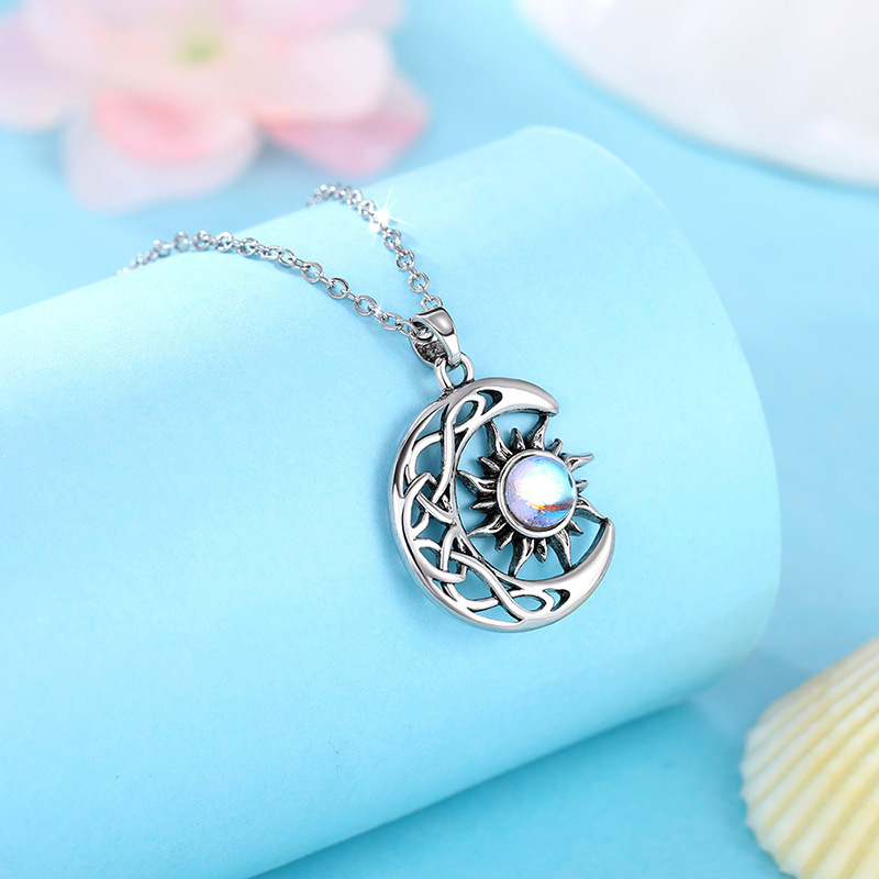 Sun Moon Pendant Neck Accessories Imitation Moonlight Clavicle Chain Men And Women Same Style