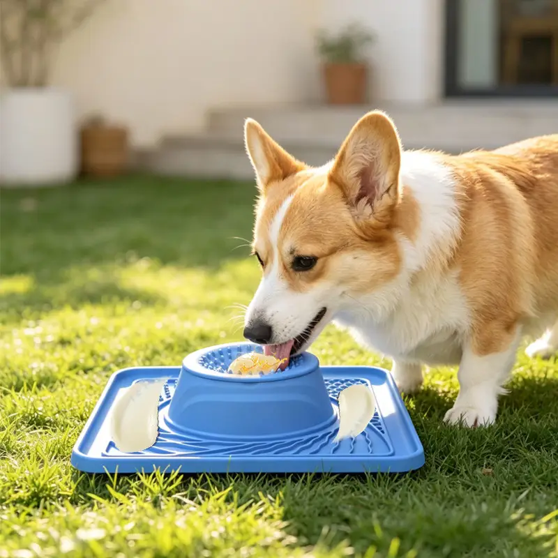 Household Silicone Slow-feeding Dog Bowl