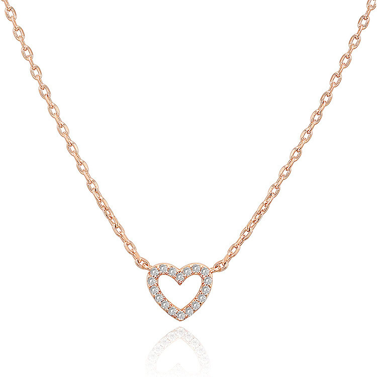 Women's Fashion Geometry Pattern Heart-shaped Pendant Necklace