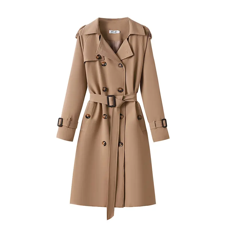 Sophisticated Mid-length Trench Coat