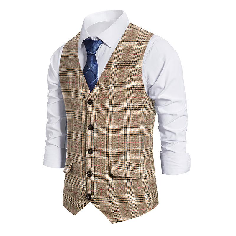 Title 12, Mens Plaid Single Breasted Vest Style Suit for...