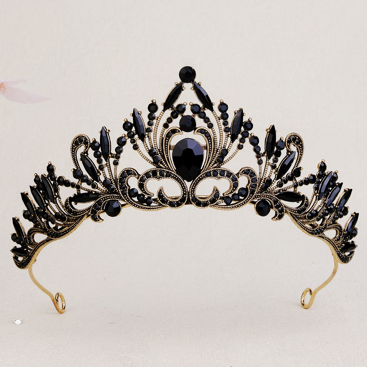 Dark High-end Alloy Rhinestone Crownstylish Headpiece — foto 12